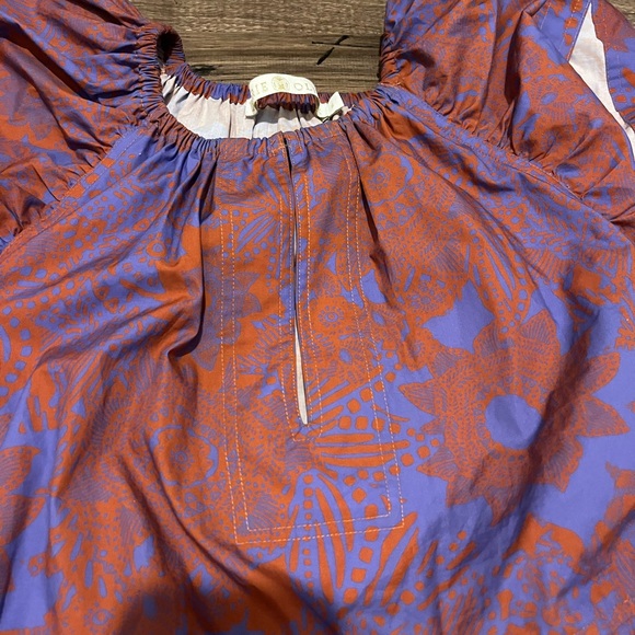 Marie Oliver Rust and Blue Mini Dress - Picture 11 of 11